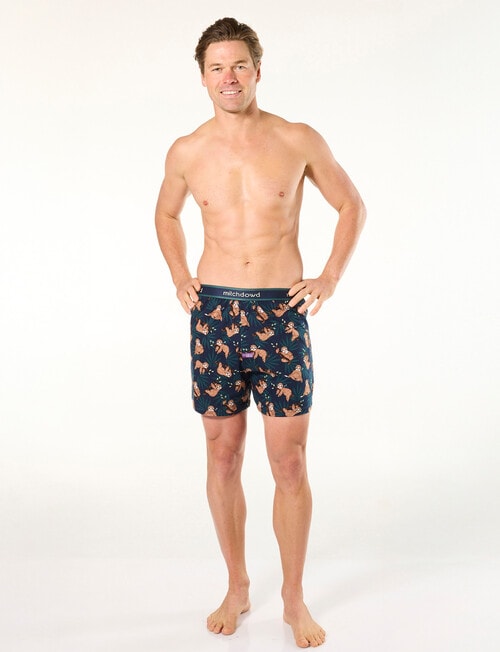 Mitch Dowd Sloth Mode Knit Boxer Short, Navy product photo View 04 L