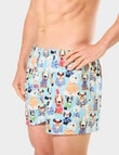 Mitch Dowd Doggie Shirt Cotton Boxer Short, Pale Blue product photo View 03 S