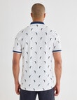 Gasoline Toucan Java Ditsy Polo Shirt, White product photo View 02 S