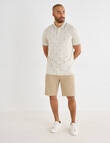 Gasoline Sunny Java Ditsy Polo Shirt, Beige product photo View 03 S