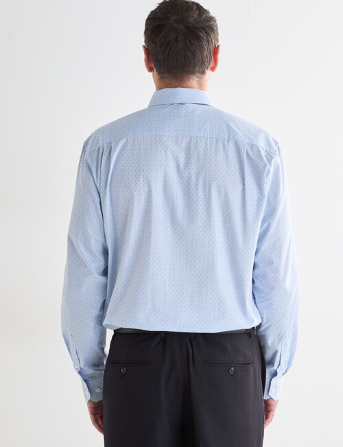 Chisel Text Print Long Sleeve Shirt, Light Blue product photo View 02 L