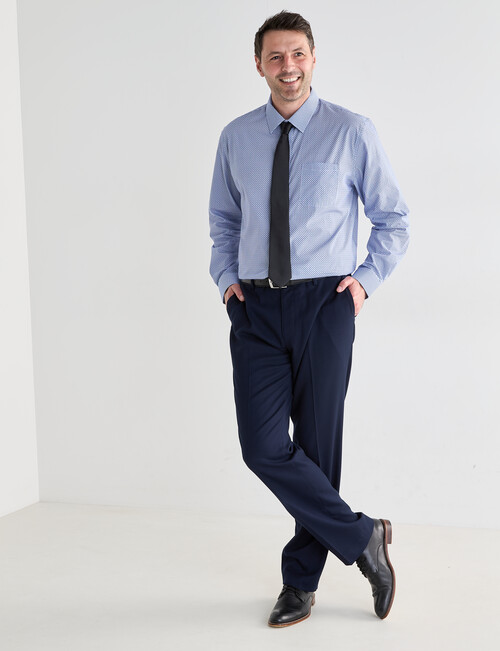 Chisel Ditsy Long Sleeve Shirt, Mid Blue product photo View 03 L