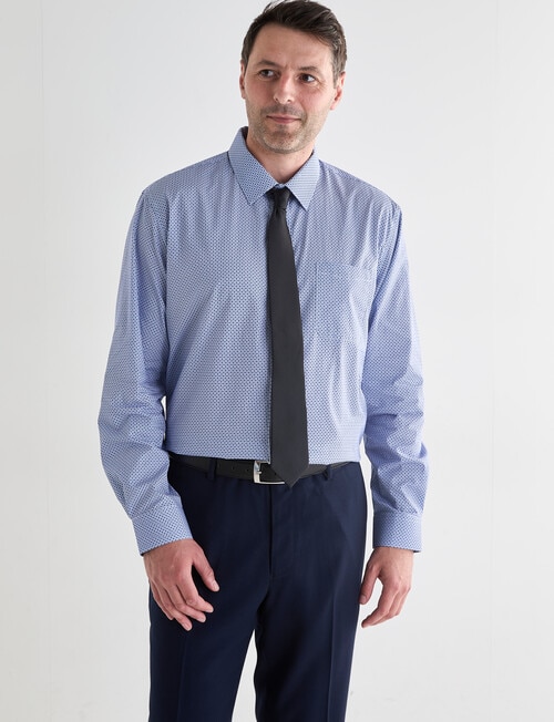 Chisel Ditsy Long Sleeve Shirt, Mid Blue product photo View 05 L