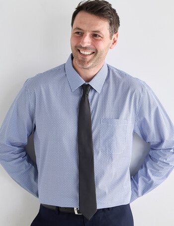 Chisel Ditsy Long Sleeve Shirt, Mid Blue product photo