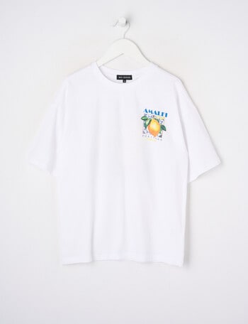 No Issue Lemon Short Sleeve Box Tee, White product photo