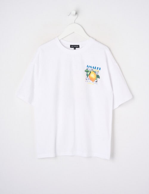 No Issue Lemon Short Sleeve Box Tee, White product photo