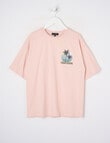 No Issue Capri Short Sleeve Box Tee, Pink product photo