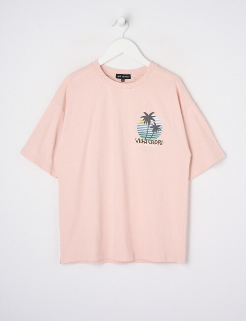 No Issue Capri Short Sleeve Box Tee, Pink product photo