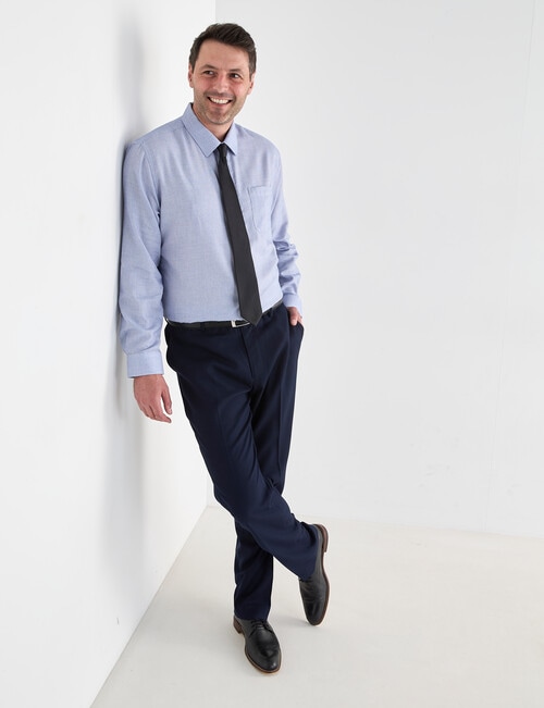 Chisel Dobby Long Sleeve Shirt, Light Grey product photo View 03 L