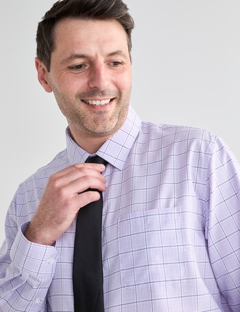 Chisel Multicheck Long Sleeve Shirt, Lilac product photo