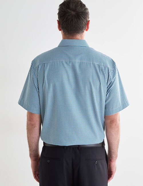 Chisel Mid Check Short Sleeve Shirt, Green product photo View 02 L