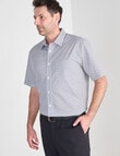 Chisel Ditsy Print Short Sleeve Shirt, Grey product photo View 05 S
