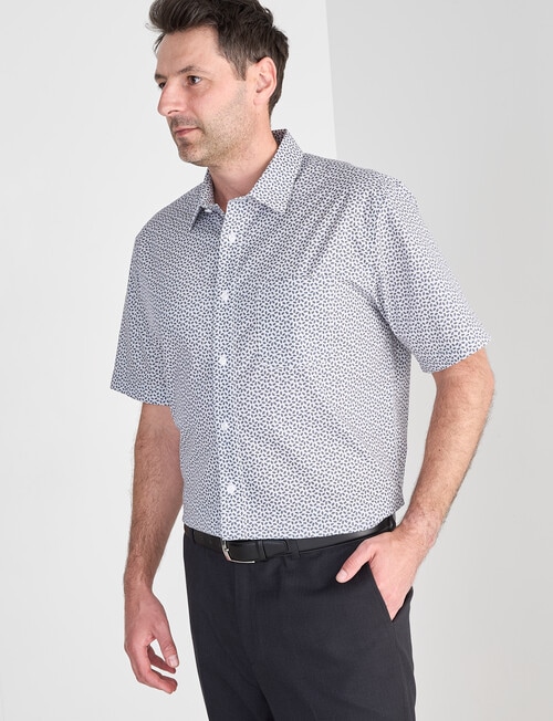 Chisel Ditsy Print Short Sleeve Shirt, Grey product photo View 05 L
