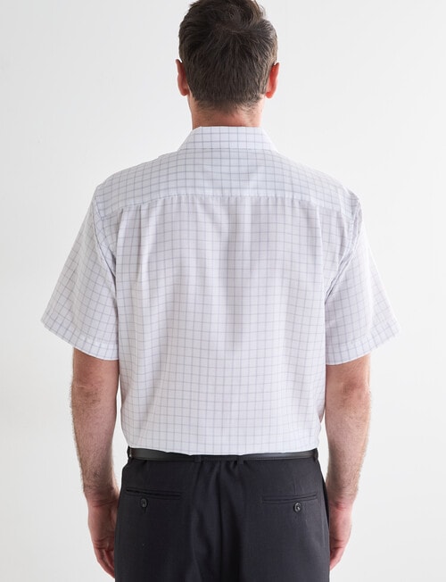 Chisel Check Short Sleeve Shirt, White product photo View 02 L
