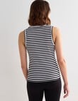 Bodycode Stripe Rib Tank, Black & White product photo View 02 S