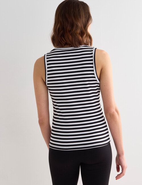 Bodycode Stripe Rib Tank, Black & White product photo View 02 L