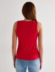 Bodycode Rib Tank Top, Crimson product photo View 02 S