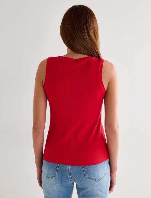 Bodycode Rib Tank Top, Crimson product photo View 02 L