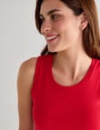 Bodycode Rib Tank Top, Crimson product photo View 04 S