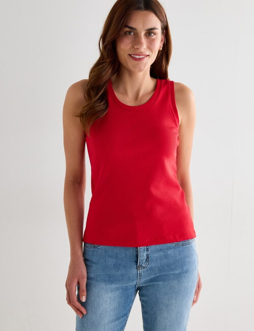 Bodycode Rib Tank Top, Crimson product photo View 05 L