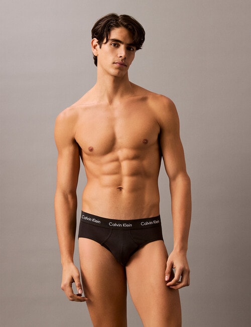 Calvin Klein Engineered Cotton Stretch Brief, 3-Pack, Black product photo View 02 L