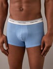 Calvin Klein Engineered Low Rise Trunk, 3-Pack, Peacoat, Delft & Silver Lake Blue product photo View 02 S