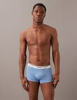 Calvin Klein Engineered Low Rise Trunk, 3-Pack, Peacoat, Delft & Silver Lake Blue product photo View 03 S