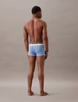 Calvin Klein Engineered Low Rise Trunk, 3-Pack, Peacoat, Delft & Silver Lake Blue product photo View 05 S