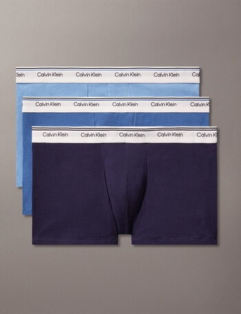 Calvin Klein Engineered Trunk, 3-Pack, Peacoat, Delft & Silver Lake Blue product photo