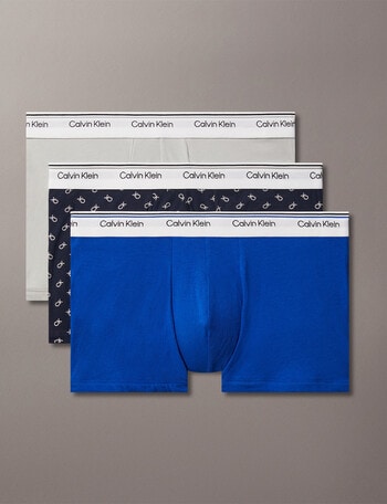 Calvin Klein Engineered Trunk, 3-Pack, High Rise, Rotating CK Mini Shoreline & Royalty product photo