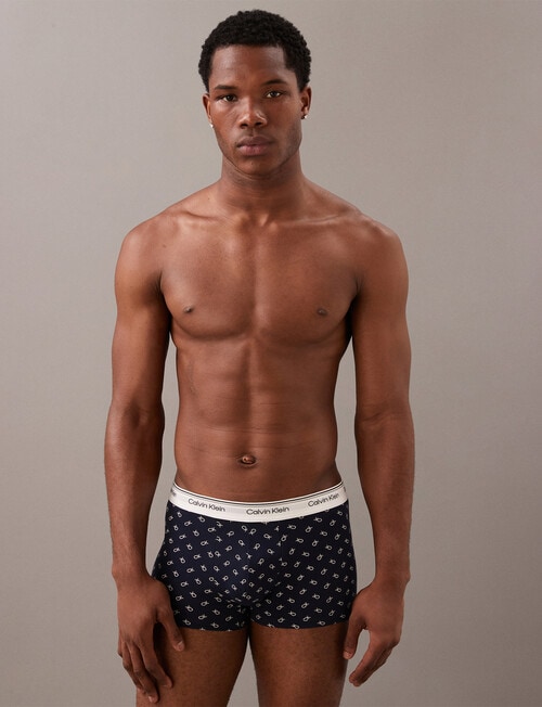 Calvin Klein Engineered Trunk, 3-Pack, High Rise, Rotating CK Mini Shoreline & Royalty product photo View 02 L