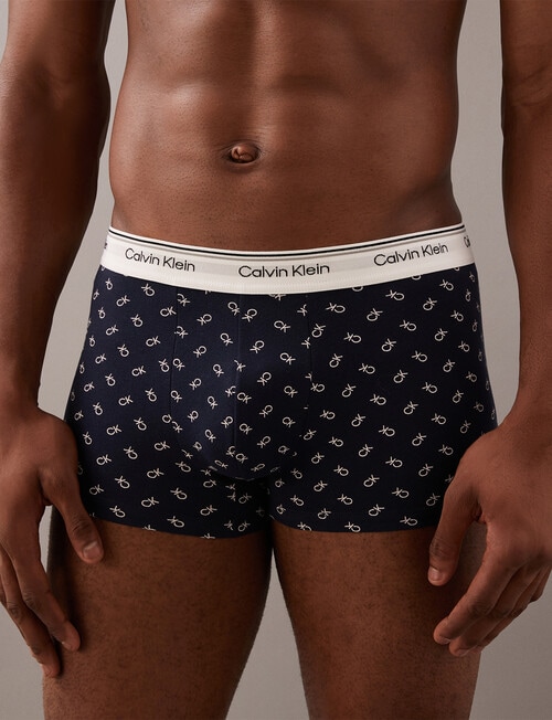 Calvin Klein Engineered Trunk, 3-Pack, High Rise, Rotating CK Mini Shoreline & Royalty product photo View 05 L