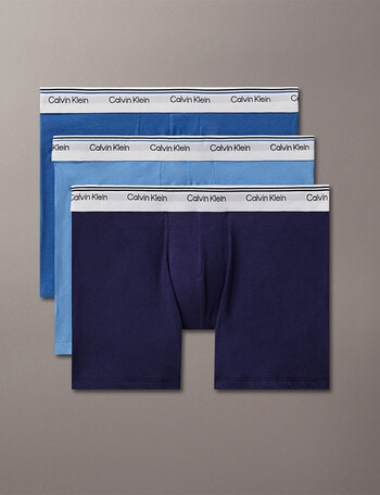 Calvin Klein Engineered Boxer Brief, 3-Pack, Peacoat, Delf & Silver Lake product photo