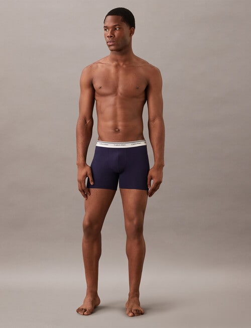 Calvin Klein Engineered Boxer Brief, 3-Pack, Peacoat, Delf & Silver Lake product photo View 02 L