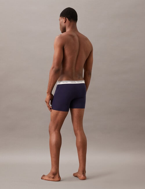 Calvin Klein Engineered Boxer Brief, 3-Pack, Peacoat, Delf & Silver Lake product photo View 03 L