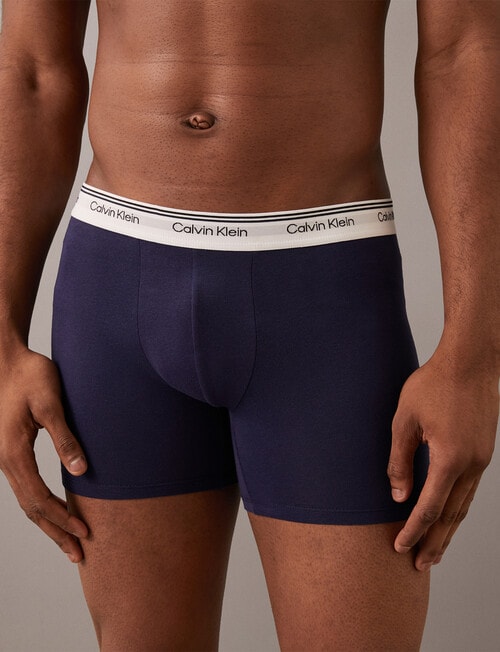Calvin Klein Engineered Boxer Brief, 3-Pack, Peacoat, Delf & Silver Lake product photo View 05 L