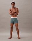 Calvin Klein Cotton Stretch Trunk, 3-Pack, Teal Print product photo View 04 S