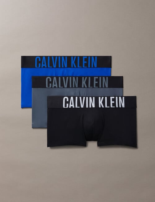 Calvin Klein Intense Power Low Rise Micro Trunk, 3-Pack, Black, Royalty & Turbulence product photo