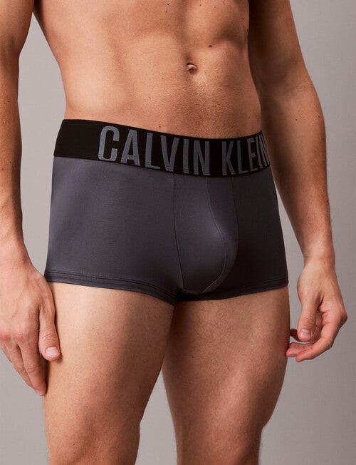 Calvin Klein Intense Power Low Rise Micro Trunk, 3-Pack, Black, Royalty & Turbulence product photo View 06 L