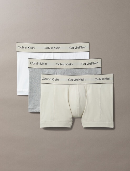 Calvin Klein Cotton Trunk, 3-Pack, Oyster Gray, Grey Heather & White product photo