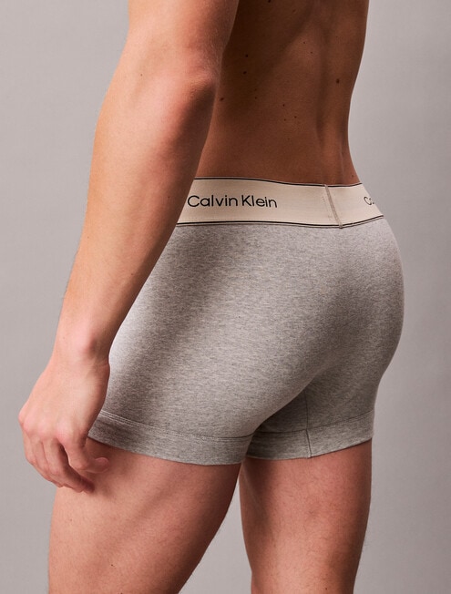 Calvin Klein Cotton Trunk, 3-Pack, Oyster Gray, Grey Heather & White product photo View 03 L
