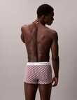 Calvin Klein Relaxed Cotton Stretch Trunks, 3-Pack, Black, Bijou Modern Emblem & Spring Lilac product photo View 03 S