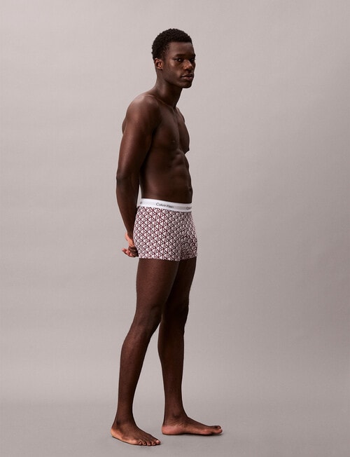 Calvin Klein Relaxed Cotton Stretch Trunks, 3-Pack, Black, Bijou Modern Emblem & Spring Lilac product photo View 05 L