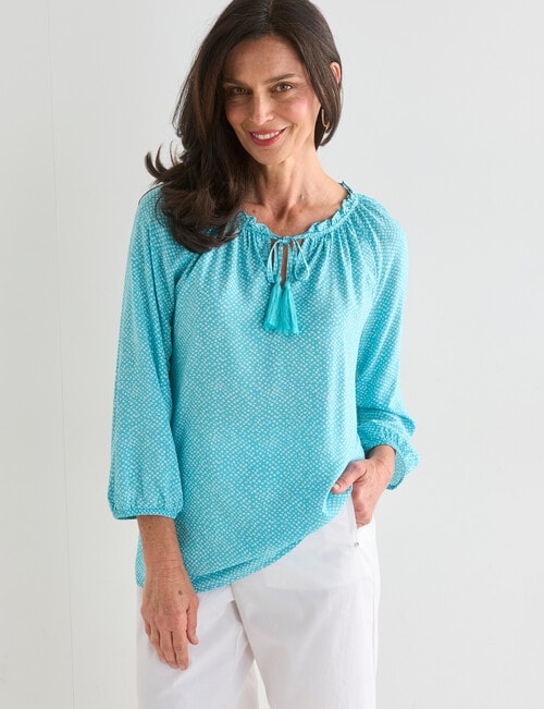 Ella J Keyhole Top, Aqua product photo View 05 L