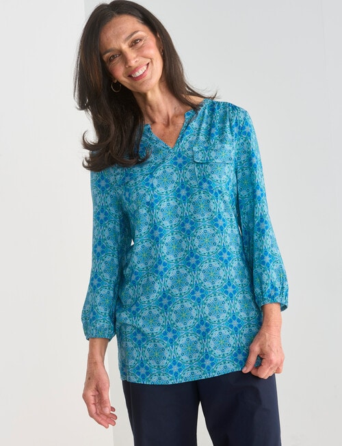 Ella J Printed Longline Top, Mosaic product photo View 05 L