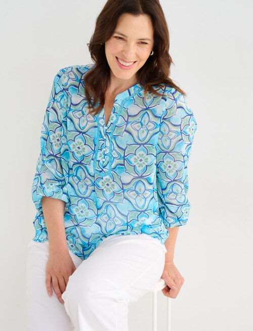 Ella J Print Top, Tile product photo