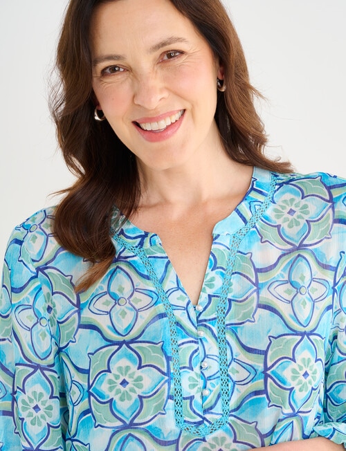 Ella J Print Top, Tile product photo View 04 L