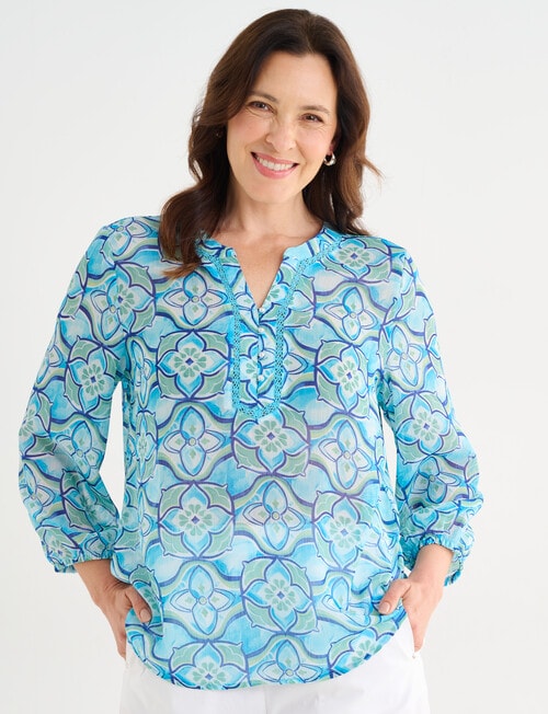 Ella J Print Top, Tile product photo View 06 L