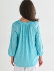 Ella J Keyhole Top, Aqua product photo View 02 S