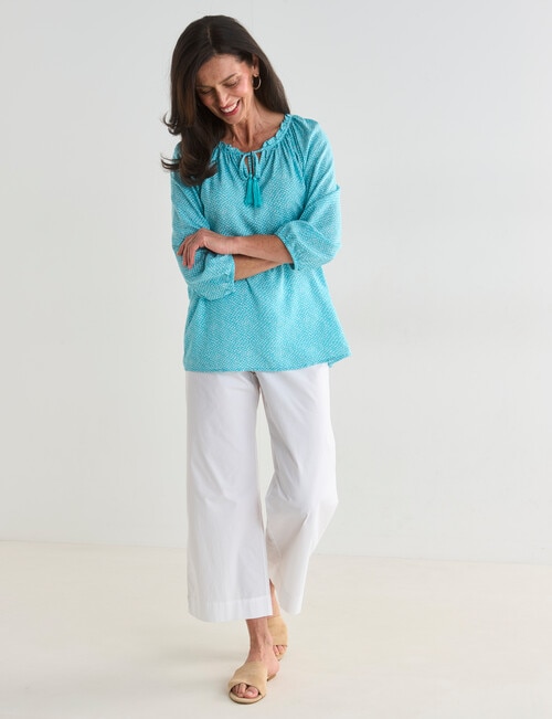 Ella J Keyhole Top, Aqua product photo View 04 L